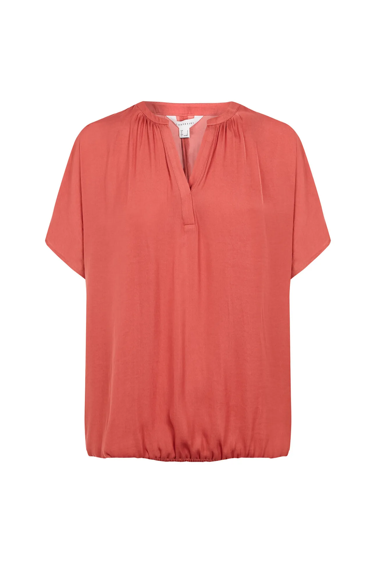 Blusa satinada manga corta