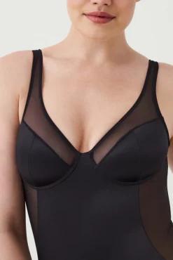 Body tanga de compresión tul y satén Shaping satin