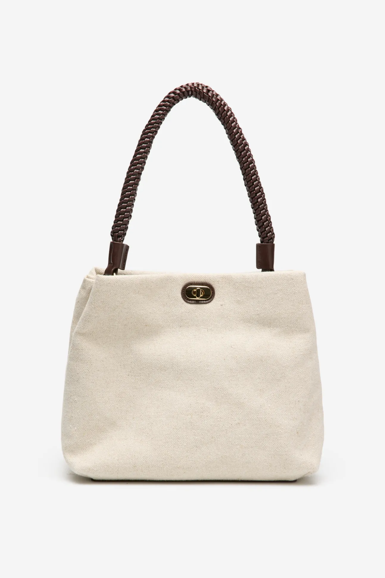 Bolso rafia asa trenzada