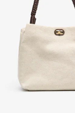 Bolso rafia asa trenzada