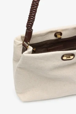 Bolso rafia asa trenzada