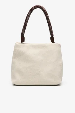Bolso rafia asa trenzada
