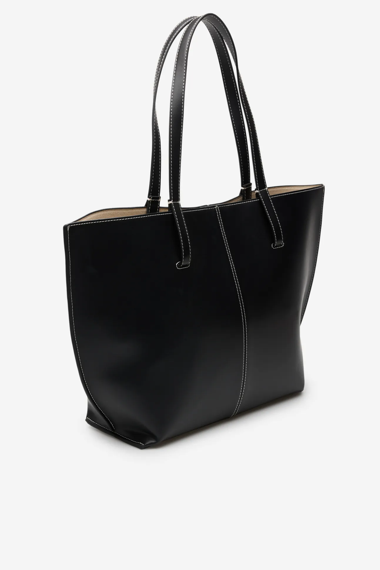 Bolso shopper básico pespuntes
