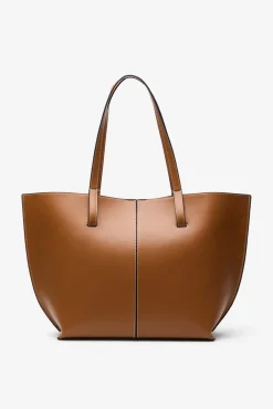 Bolso shopper básico pespuntes