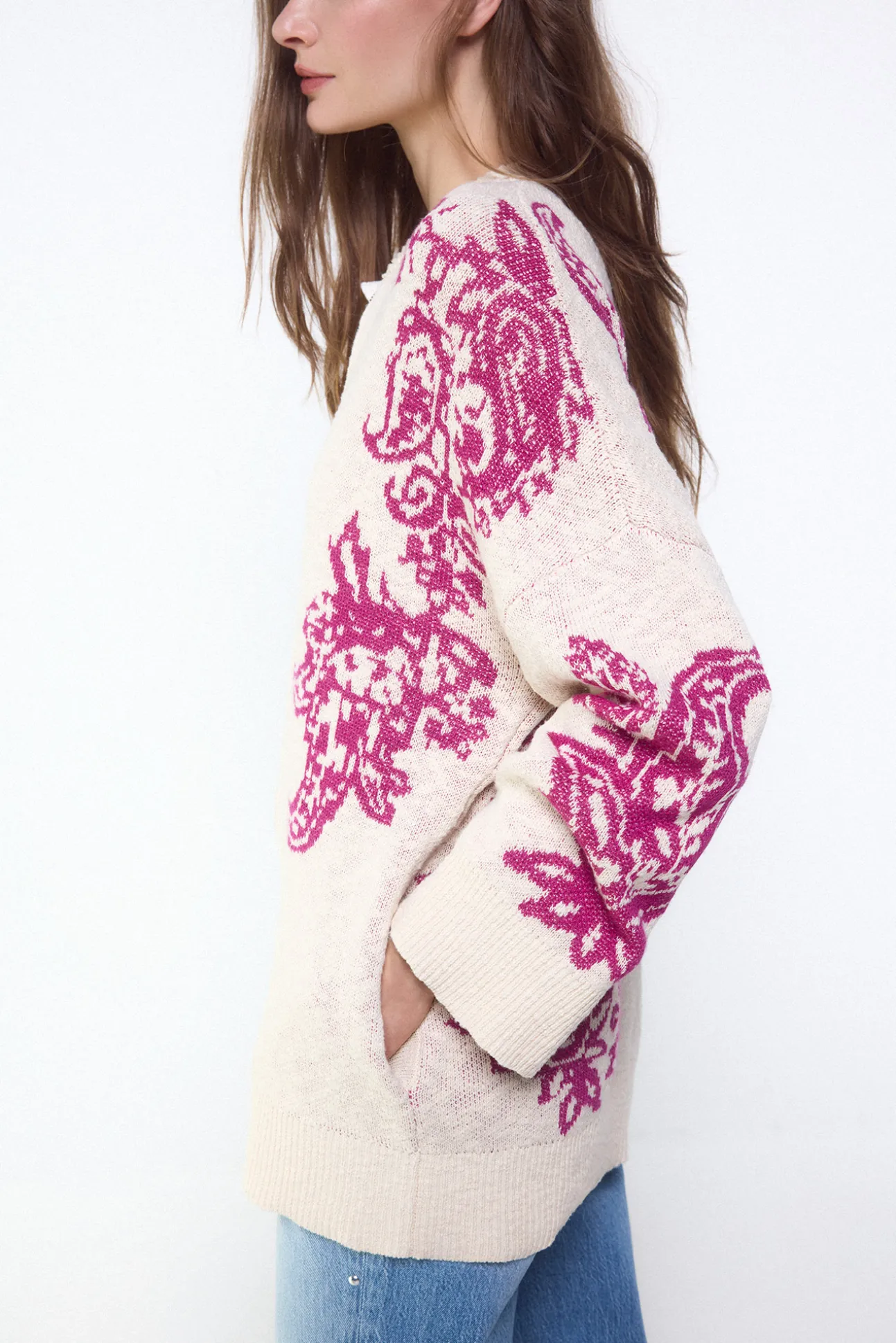 Bomber punto jacquard