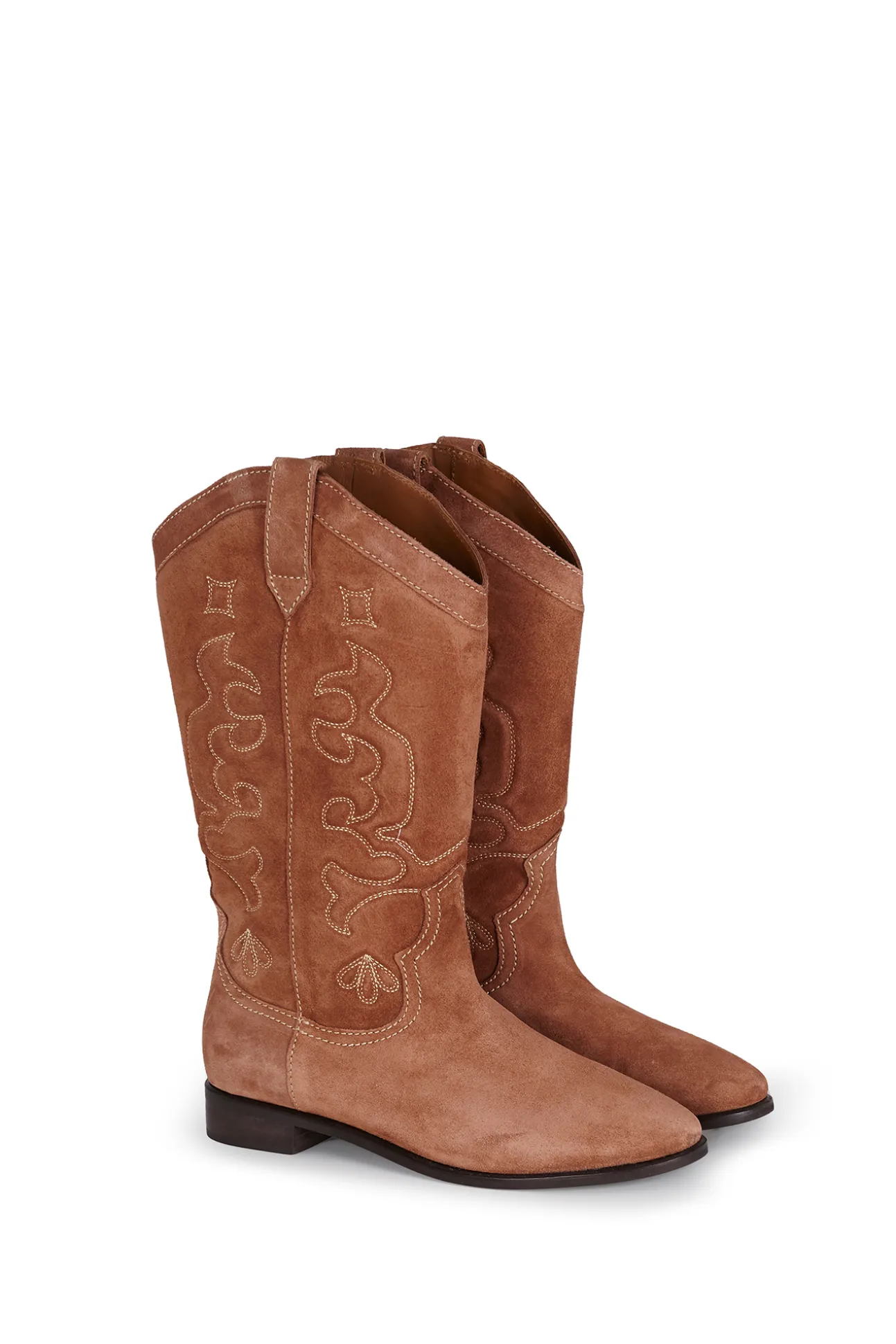 Bota piel pespuntes