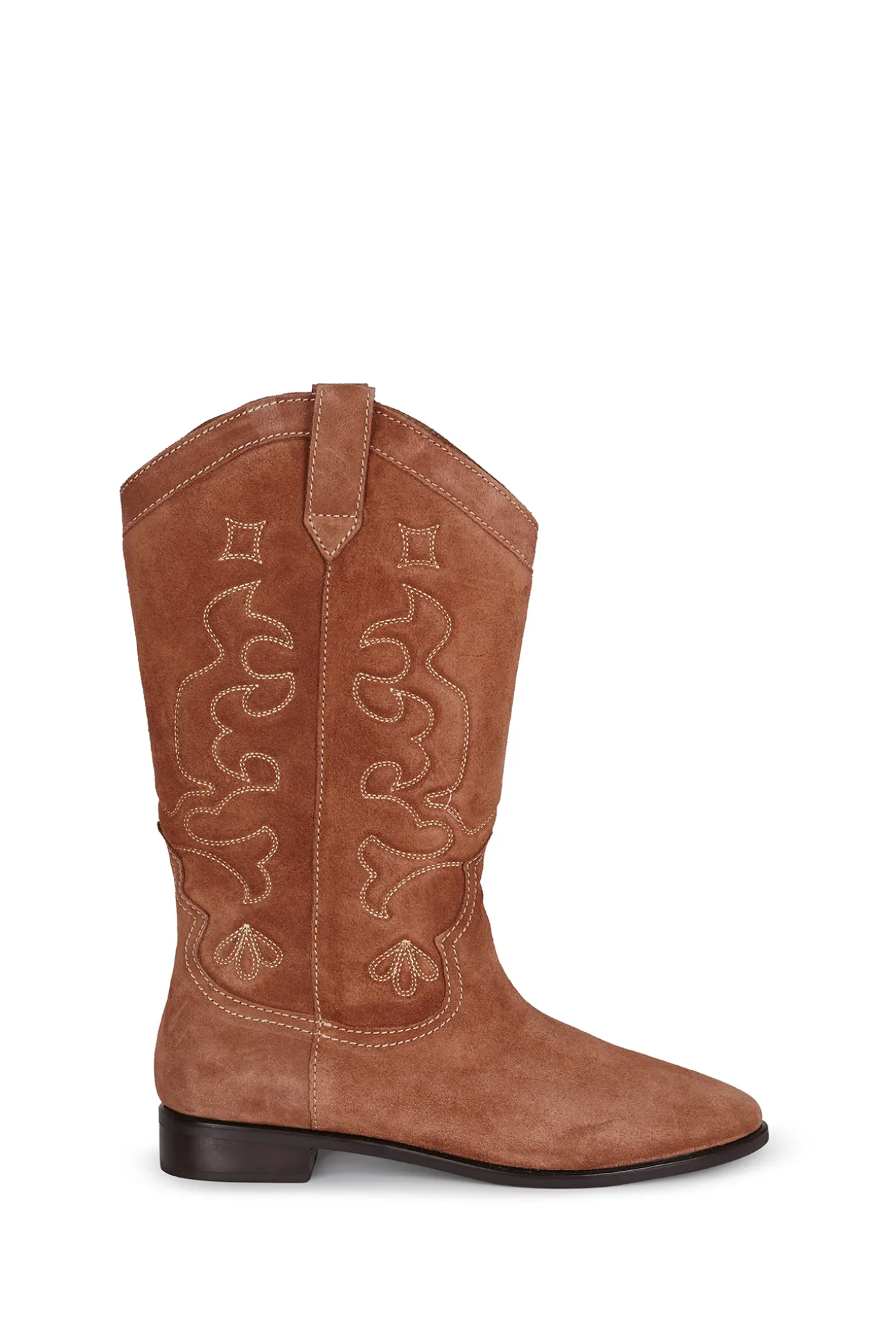 Bota piel pespuntes