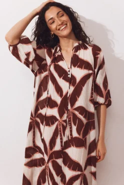 Caftan estampado amplio