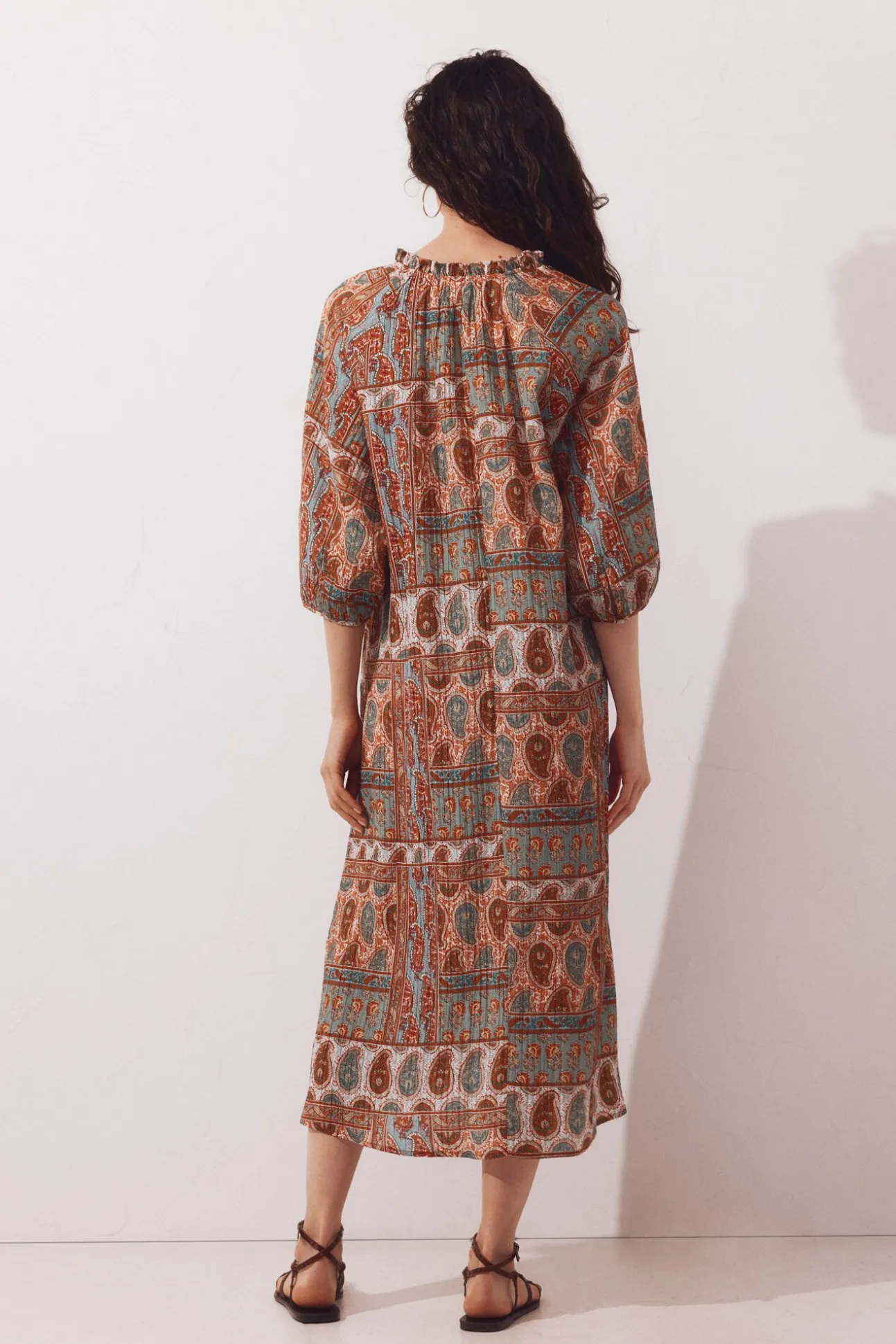 Caftan estampado amplio