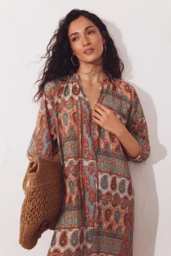 Caftan estampado amplio