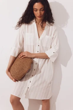 Caftán camisero lurex