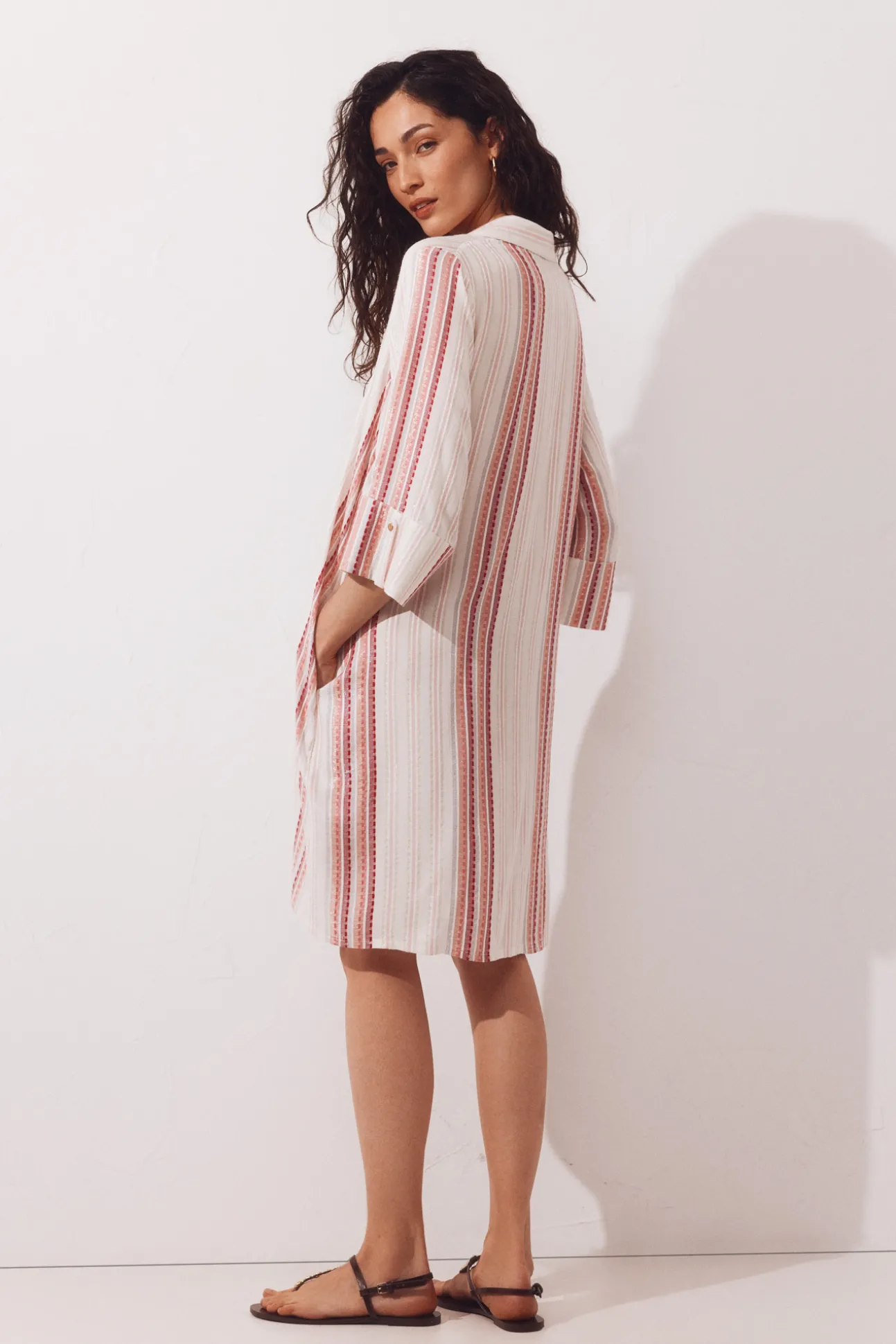 Caftán camisero lurex