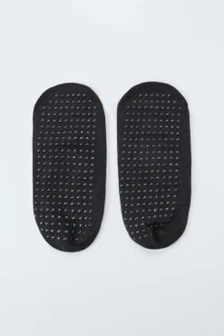 Calcetines algodón zapatilla ballet negro