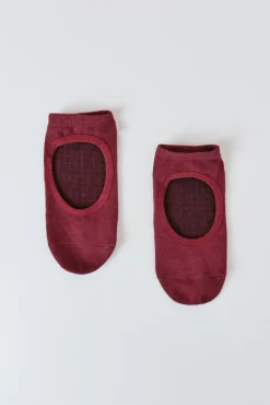 Calcetines algodón zapatilla ballet granate