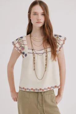 Cali. Blusa bordados florales