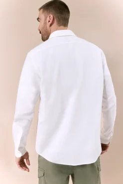 Camisa algodón lino manga larga
