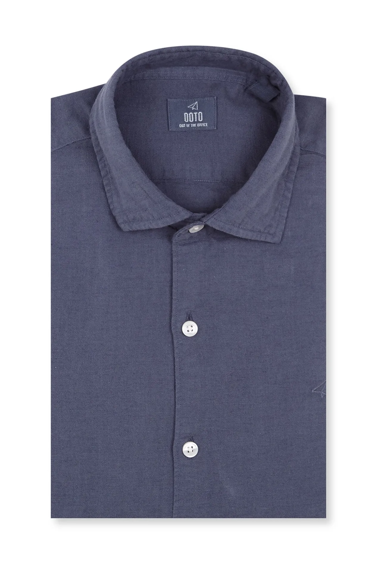 Camisa algodón lino manga larga