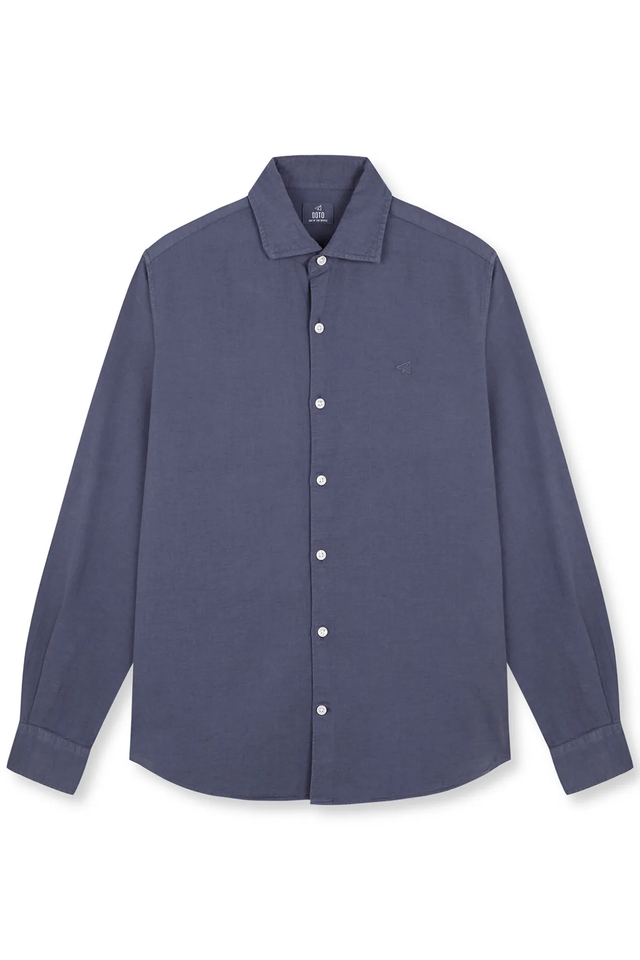 Camisa algodón lino manga larga
