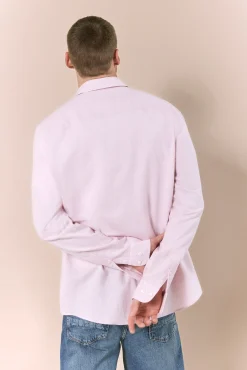 Camisa algodón lino rayas