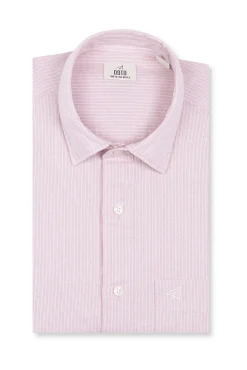 Camisa algodón lino rayas