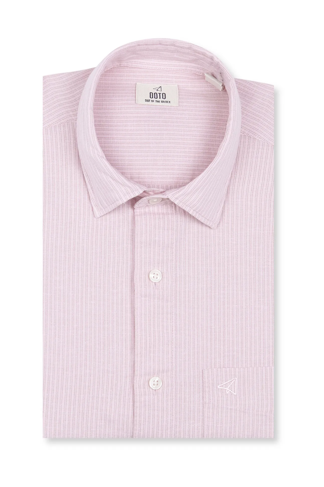 Camisa algodón lino rayas