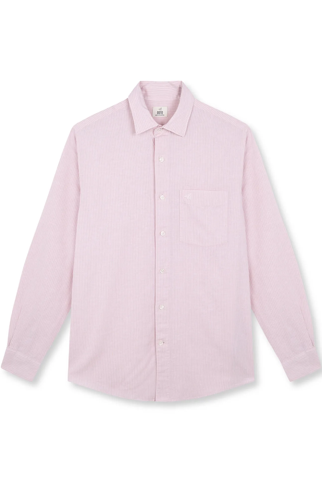Camisa algodón lino rayas
