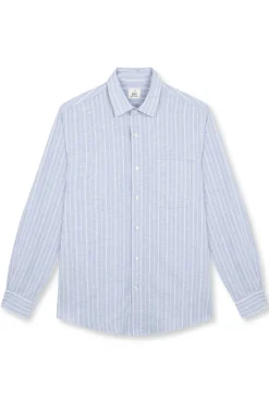 Camisa algodón lino rayas