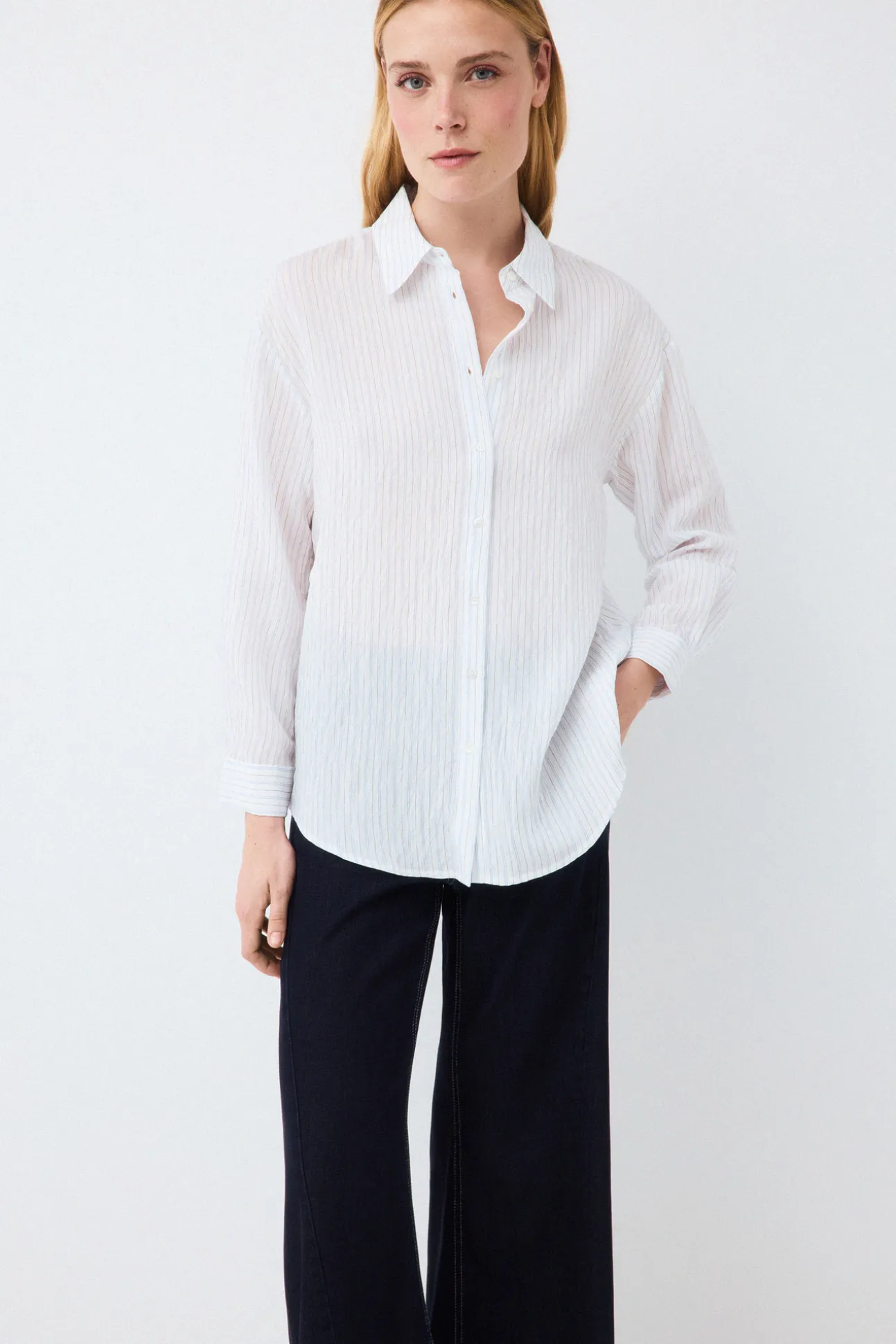 Camisa amplia rayas