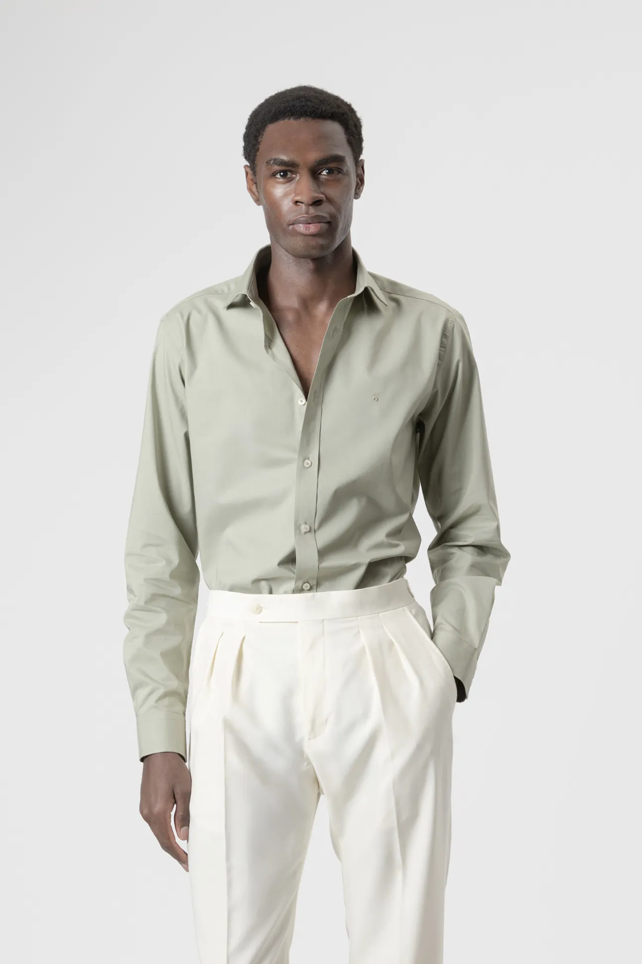 Camisa casual popelin algodón
