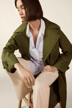 Camisa combinada popelín