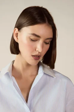 Camisa combinada popelín