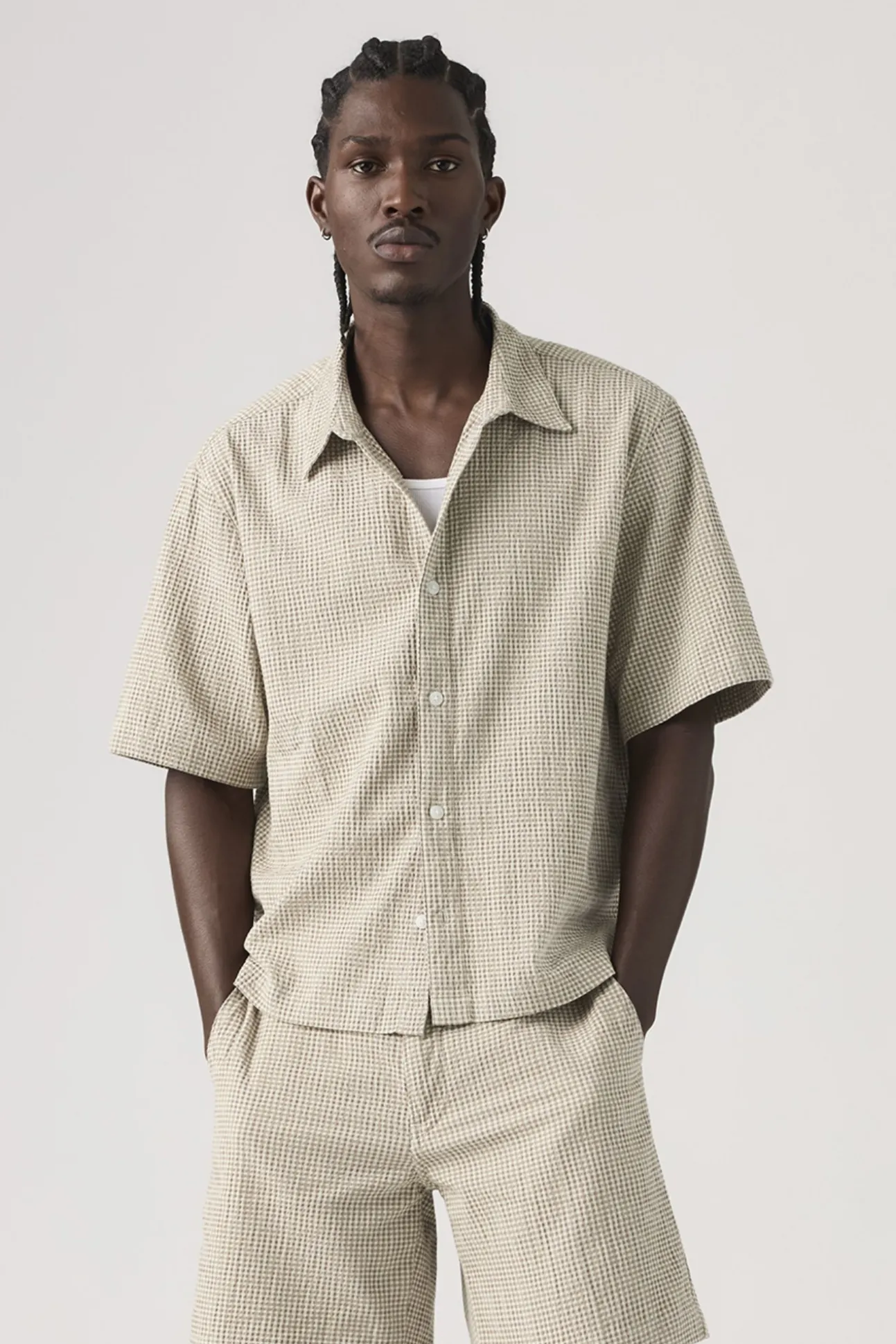 Camisa crop de manga corta