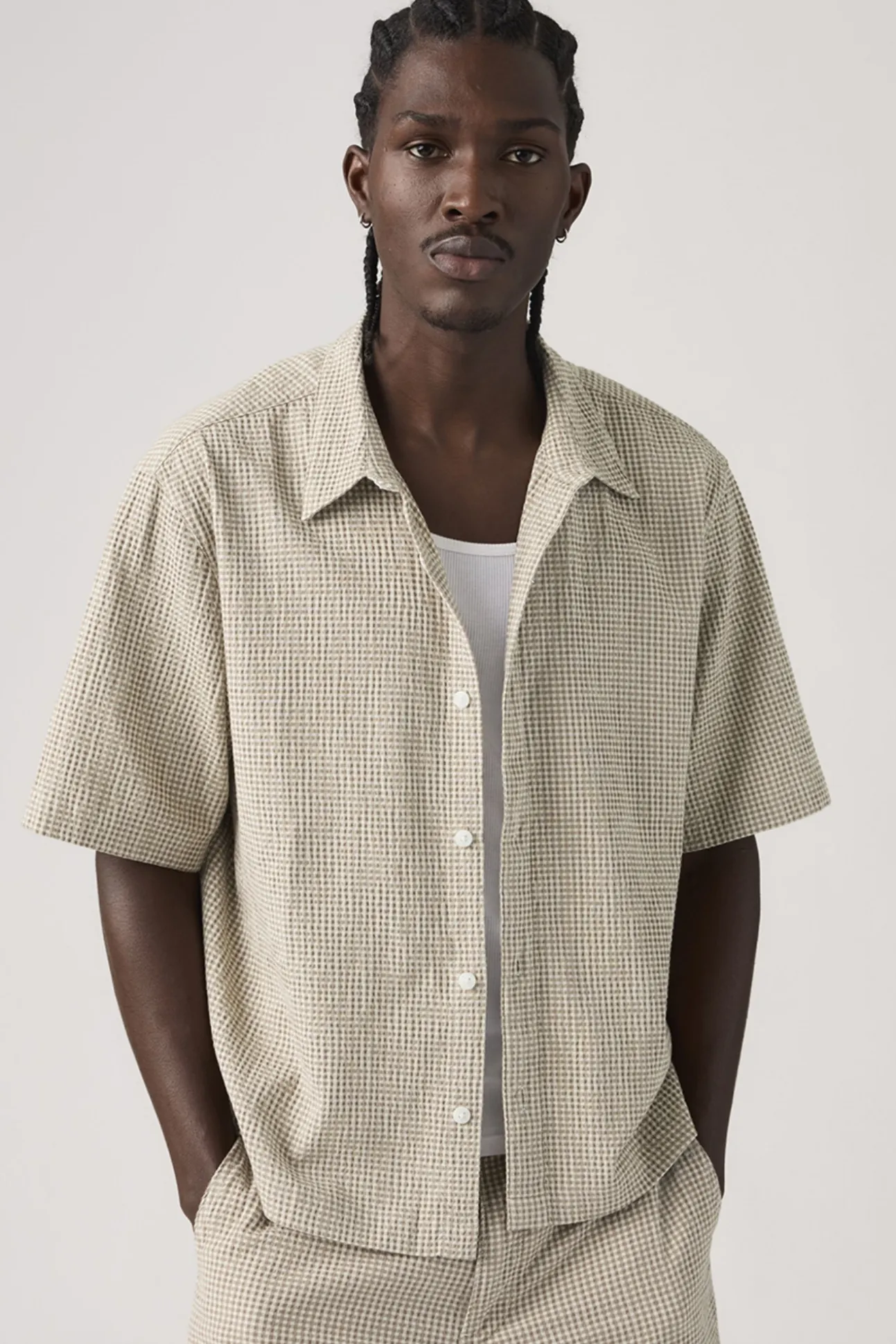Camisa crop de manga corta