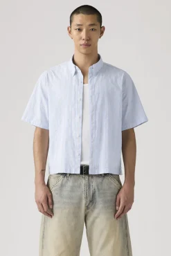 Camisa crop de manga corta