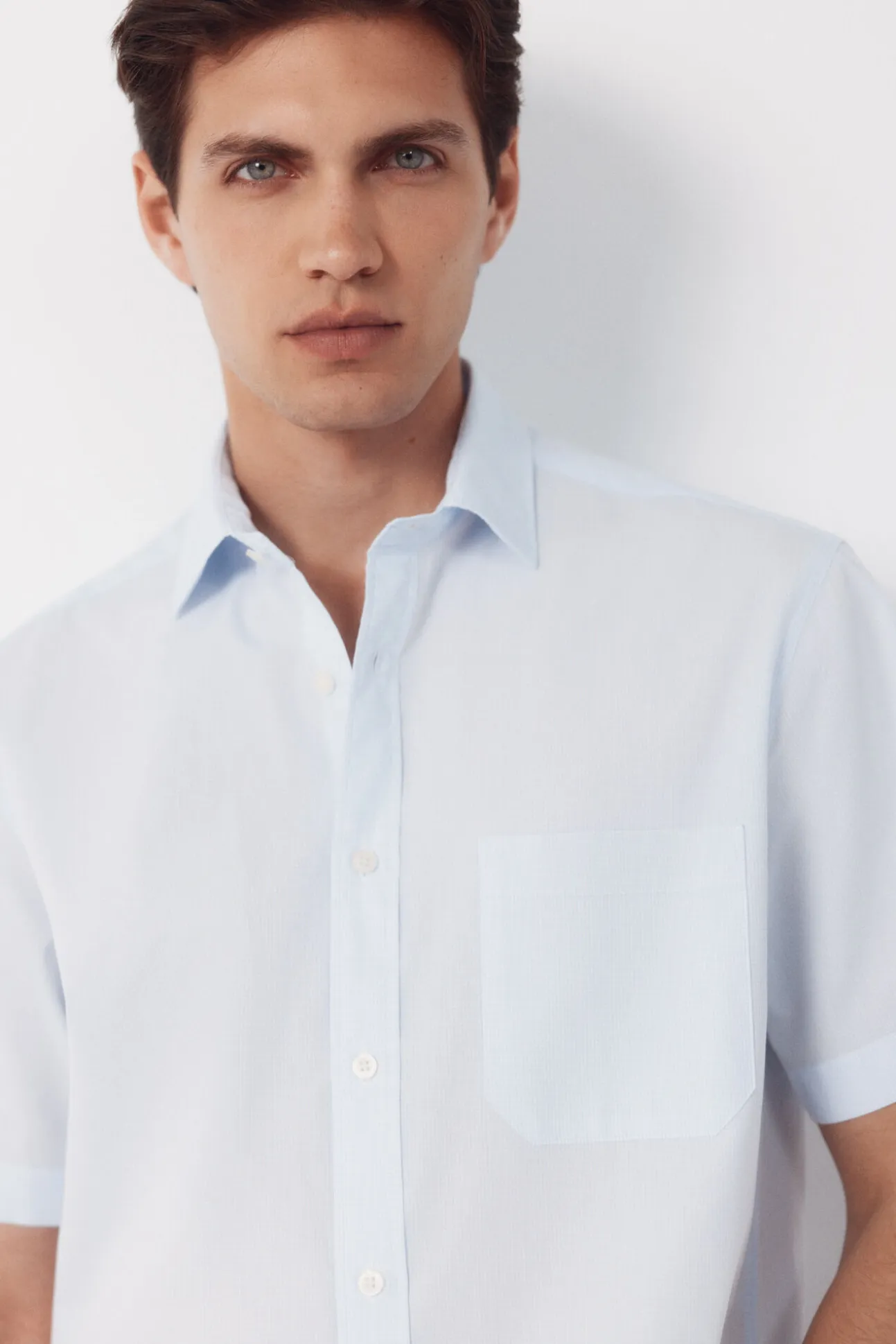 Camisa cuadro vichy manga corta