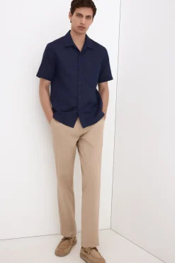 Camisa de lino algodón manga corta