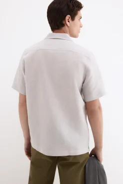 Camisa de lino algodón manga corta