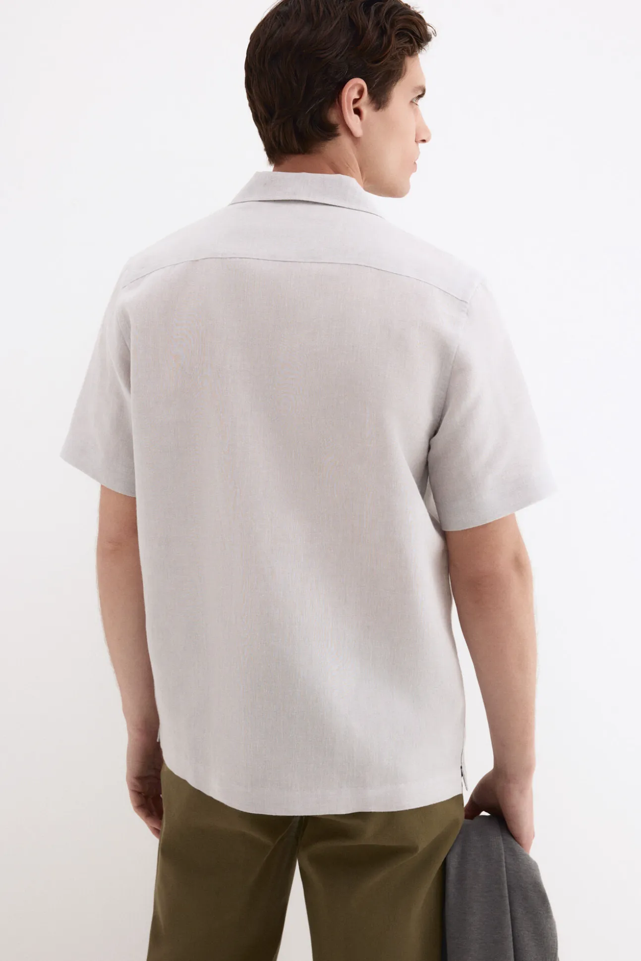 Camisa de lino algodón manga corta