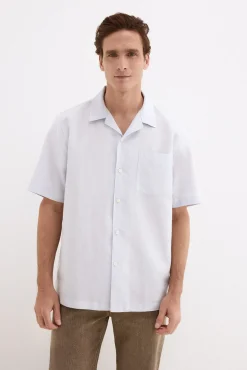 Camisa de lino algodón manga corta