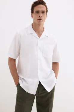 Camisa de lino algodón manga corta