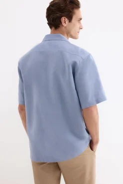 Camisa de lino algodón manga corta