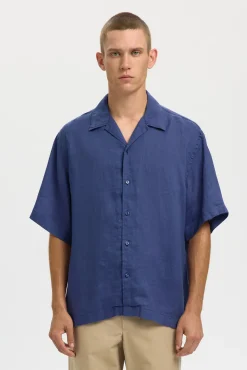 Camisa de manga corta lino