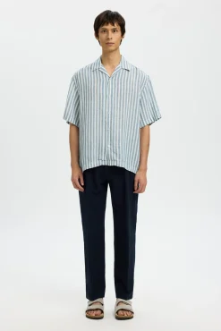Camisa de manga corta lino