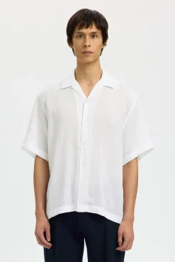 Camisa de manga corta lino