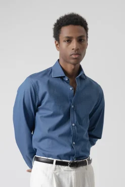 Camisa denim algodón