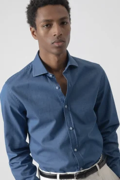 Camisa denim algodón