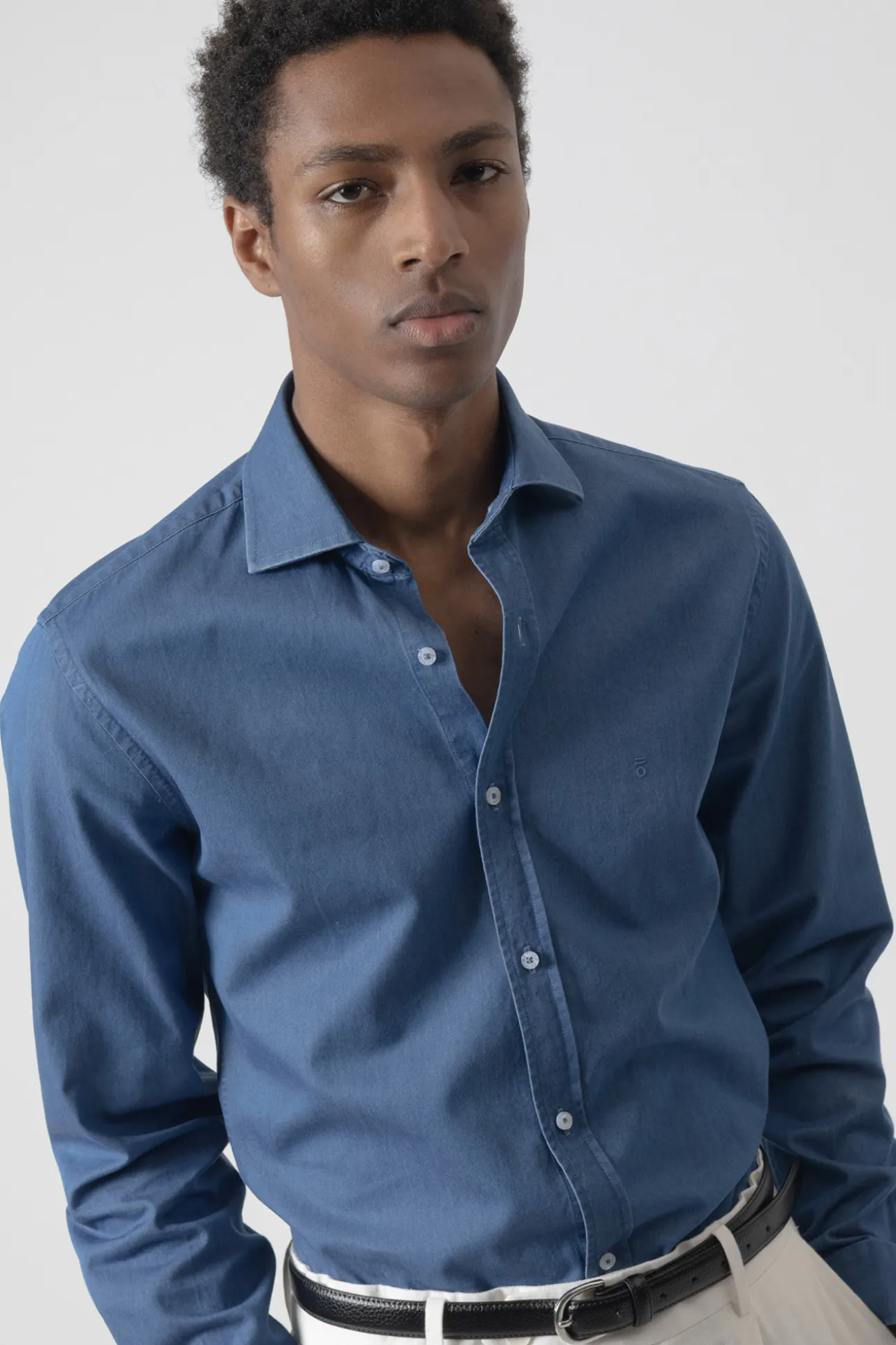 Camisa denim algodón
