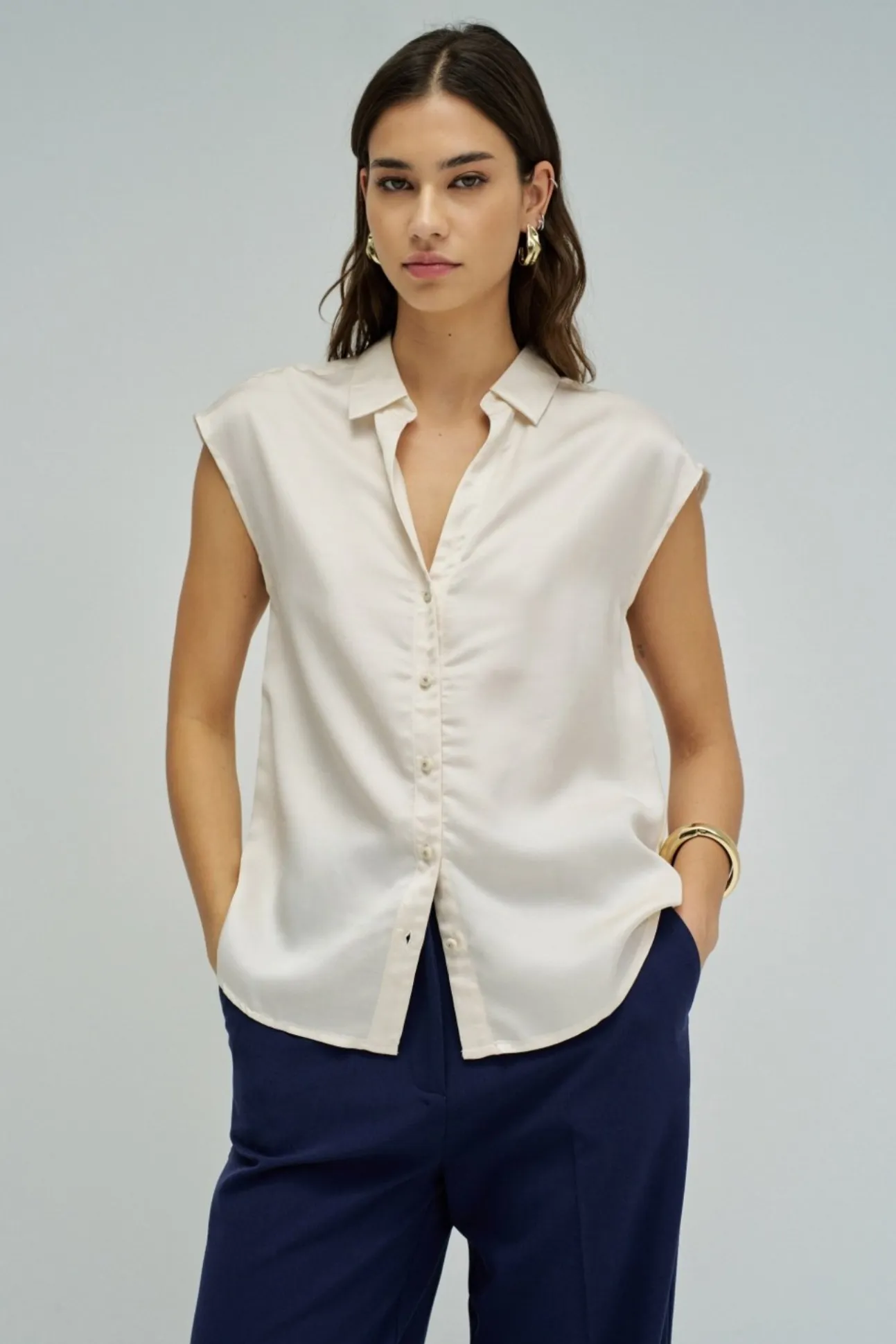 Camisa en lightdenim