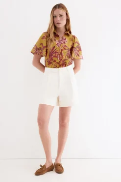 Camisa estampada manga corta