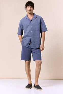 Camisa estructura lisa manga corta